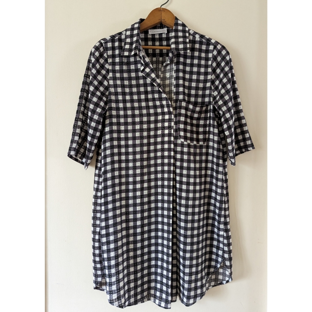 Color Lounge Maternity Gingham Tunic - Size M
